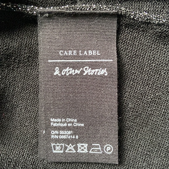 & Other Stories Metallic Knit Crewneck Sweater Black Silver Small - Picture 6 of 17